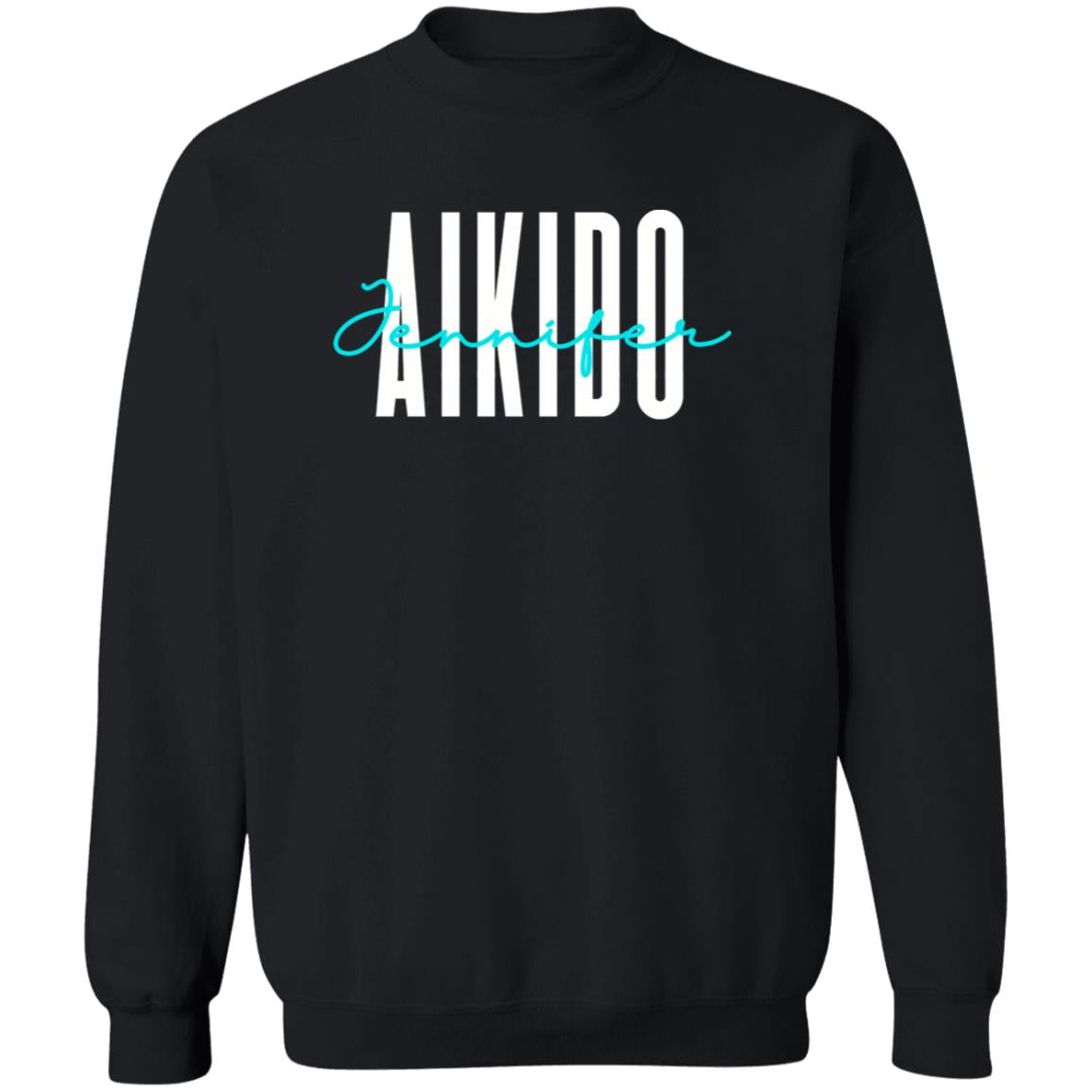 Personalized Aikido Unisex Sweatshirt Custom name aikido trainer Sand Black Dark Heather-Family-Gift-Planet