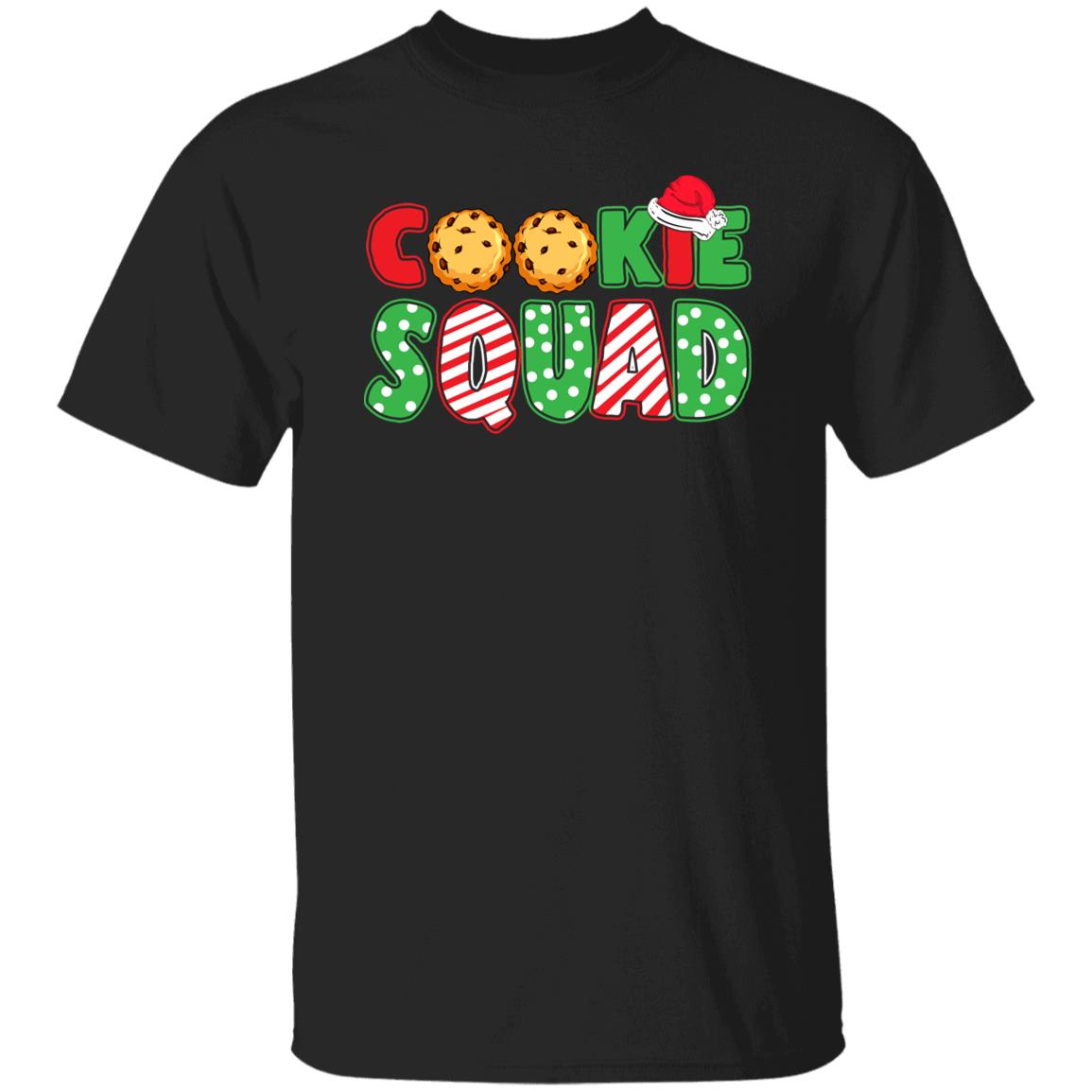 Cookie Squad Christmas Unisex Shirt Holiday tee Black Dark Heather-Family-Gift-Planet