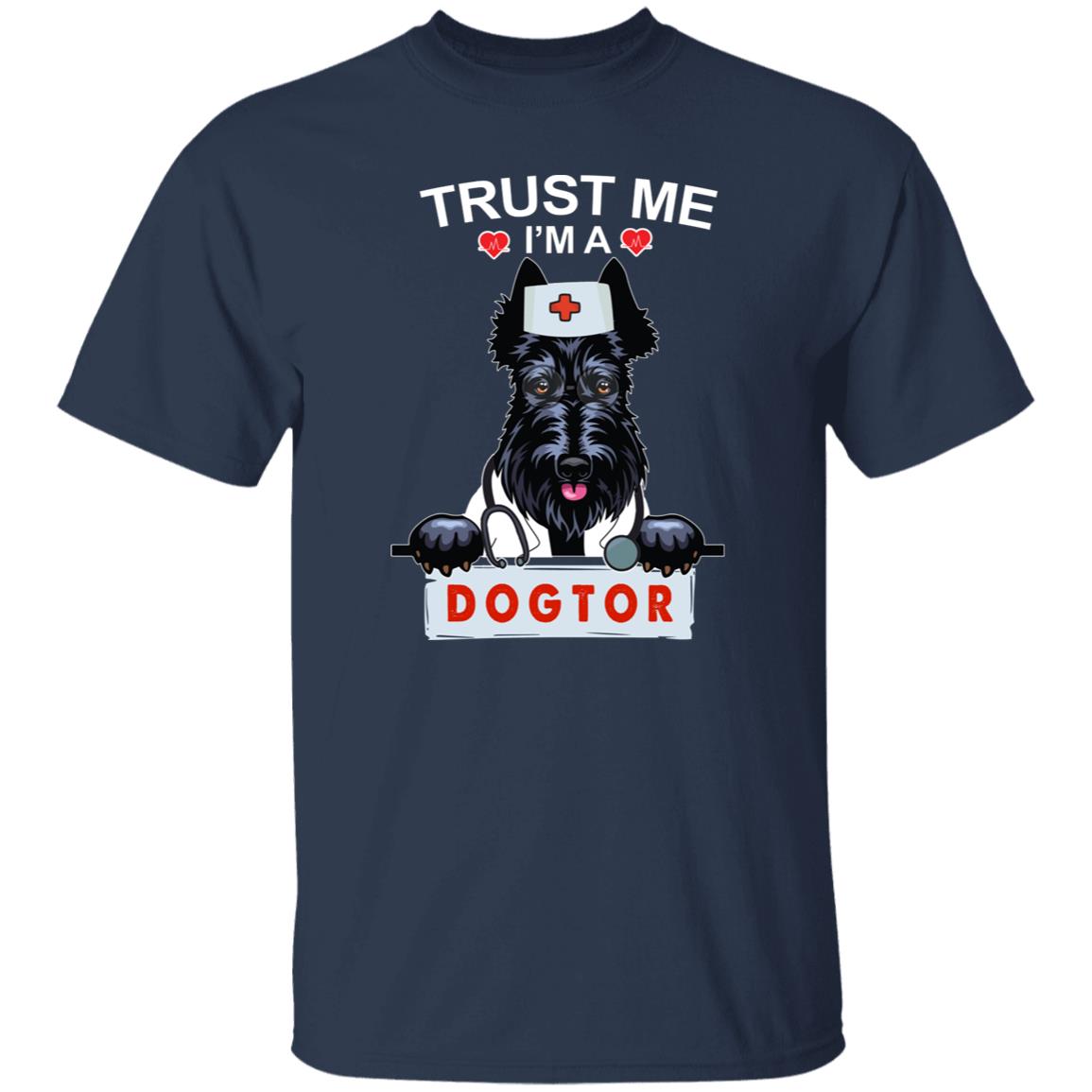 Trust me I'm a Dogtor T-Shirt gift Medical Doctor Dog mom Unisex tee Black Navy Dark Heather-Family-Gift-Planet