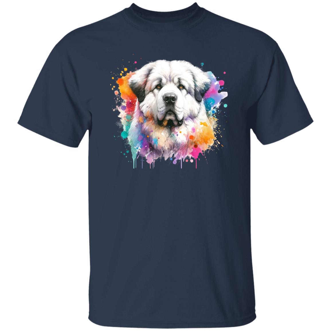 Akbash Dog mama Color Splash Unisex T-shirt Black Navy Dark Heather-Family-Gift-Planet