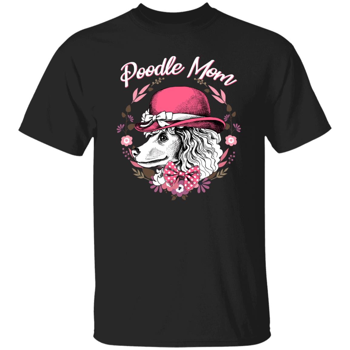 Poodle mom Unisex t-shirt gift poodle mama tee black navy dark heather-Family-Gift-Planet