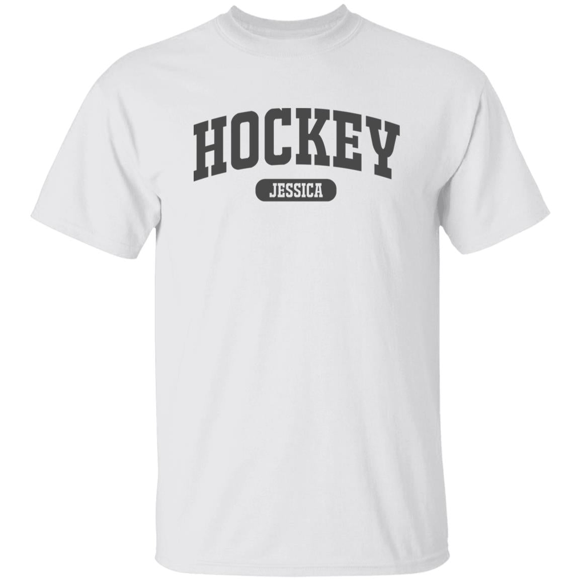 Hockey Personalized Unisex T-shirt Custom Ice Hockey player White Sand Light Blue-Family-Gift-Planet