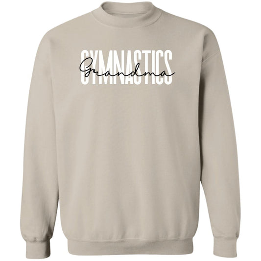 Gymnastics grandma Unisex Sweatshirt, gymnast grandmother Crewneck Sand-Sand-Family-Gift-Planet