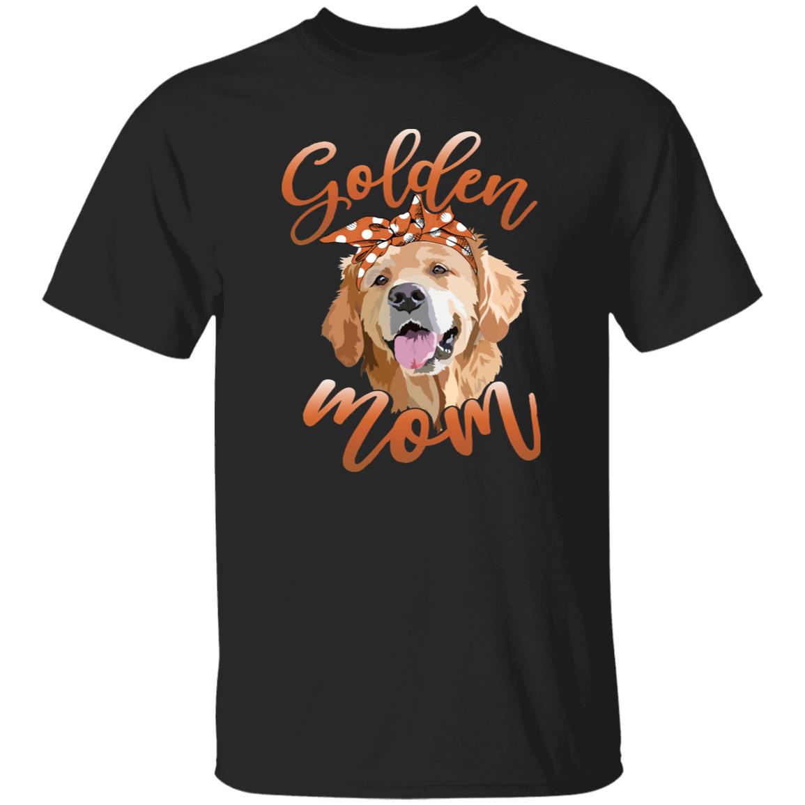 Golden Dog Mom T-Shirt gift Golden Retriever Dog mom Unisex tee Black Navy Dark Heather-Family-Gift-Planet