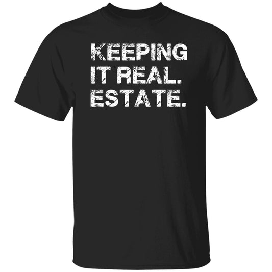 Keeping it real estate Unisex T-shirt realtor, real estate agent tee black dark heather-Black-Family-Gift-Planet