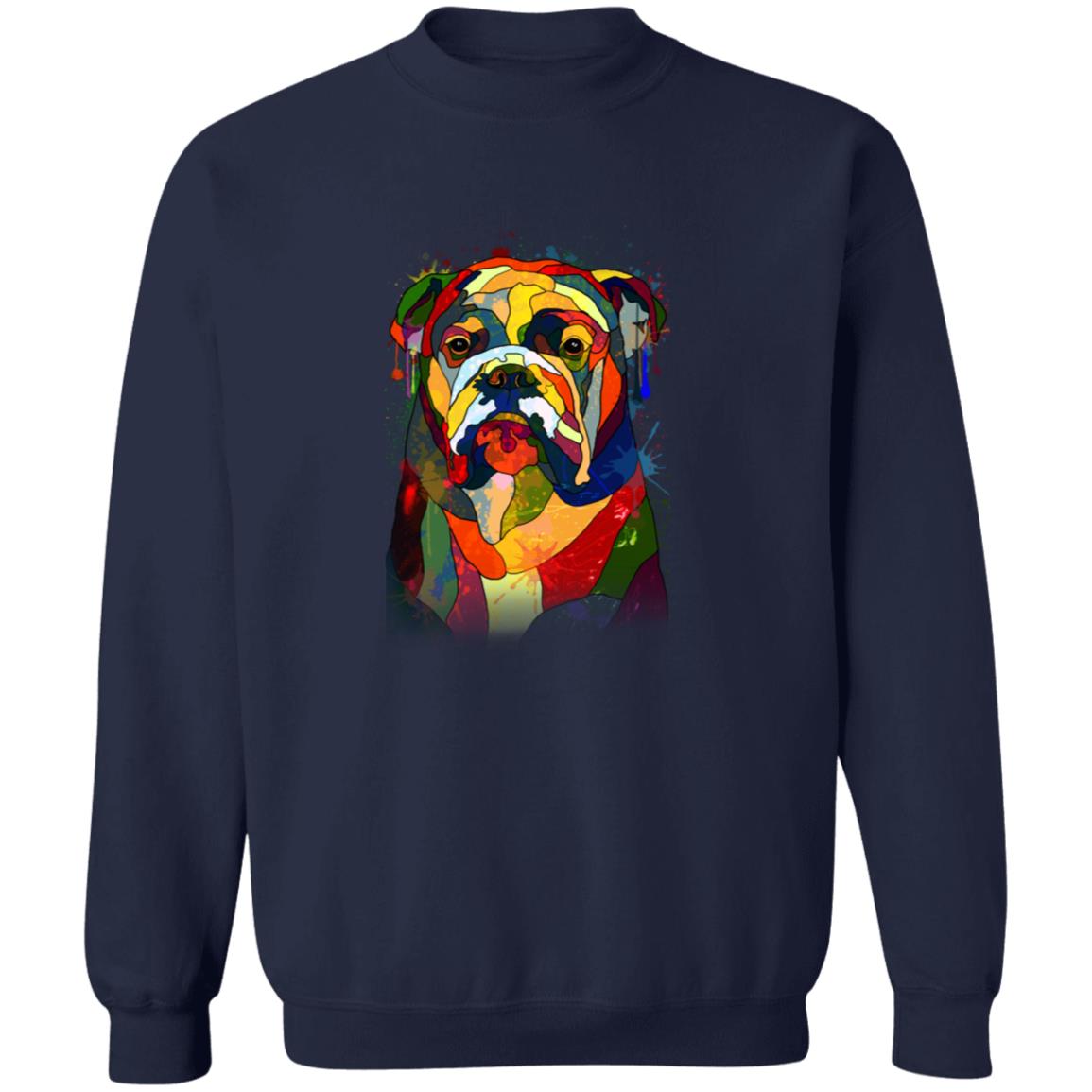 Artistic Bulldog dog Unisex Crewneck Sweatshirt digital Art-Family-Gift-Planet