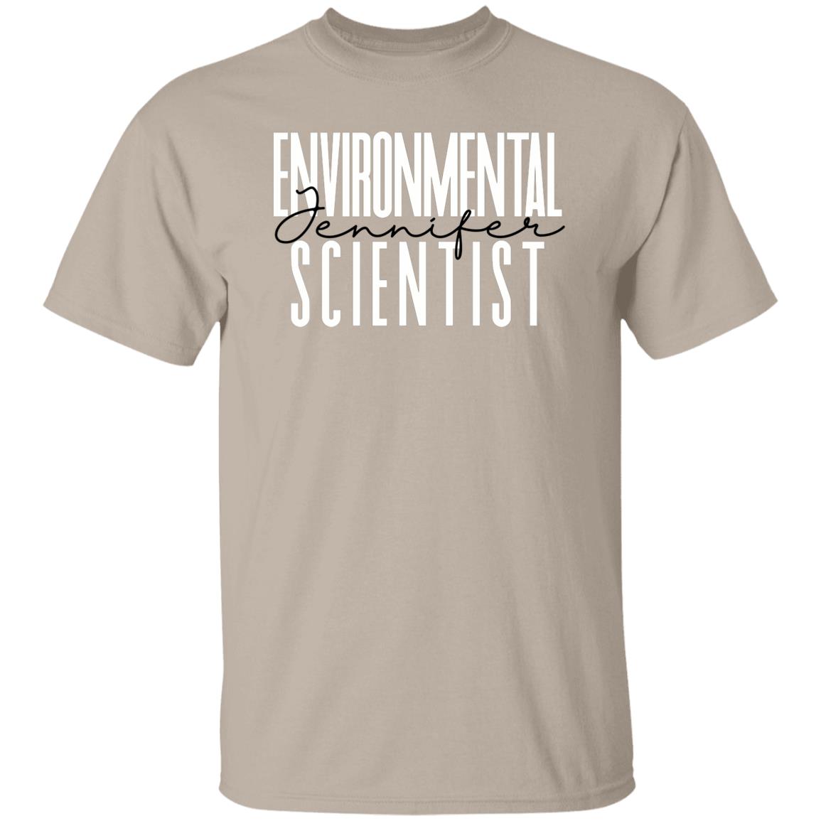 Personalized Environmental Scientist Unisex T-shirt Custom Name Sand Blue Pink-Family-Gift-Planet