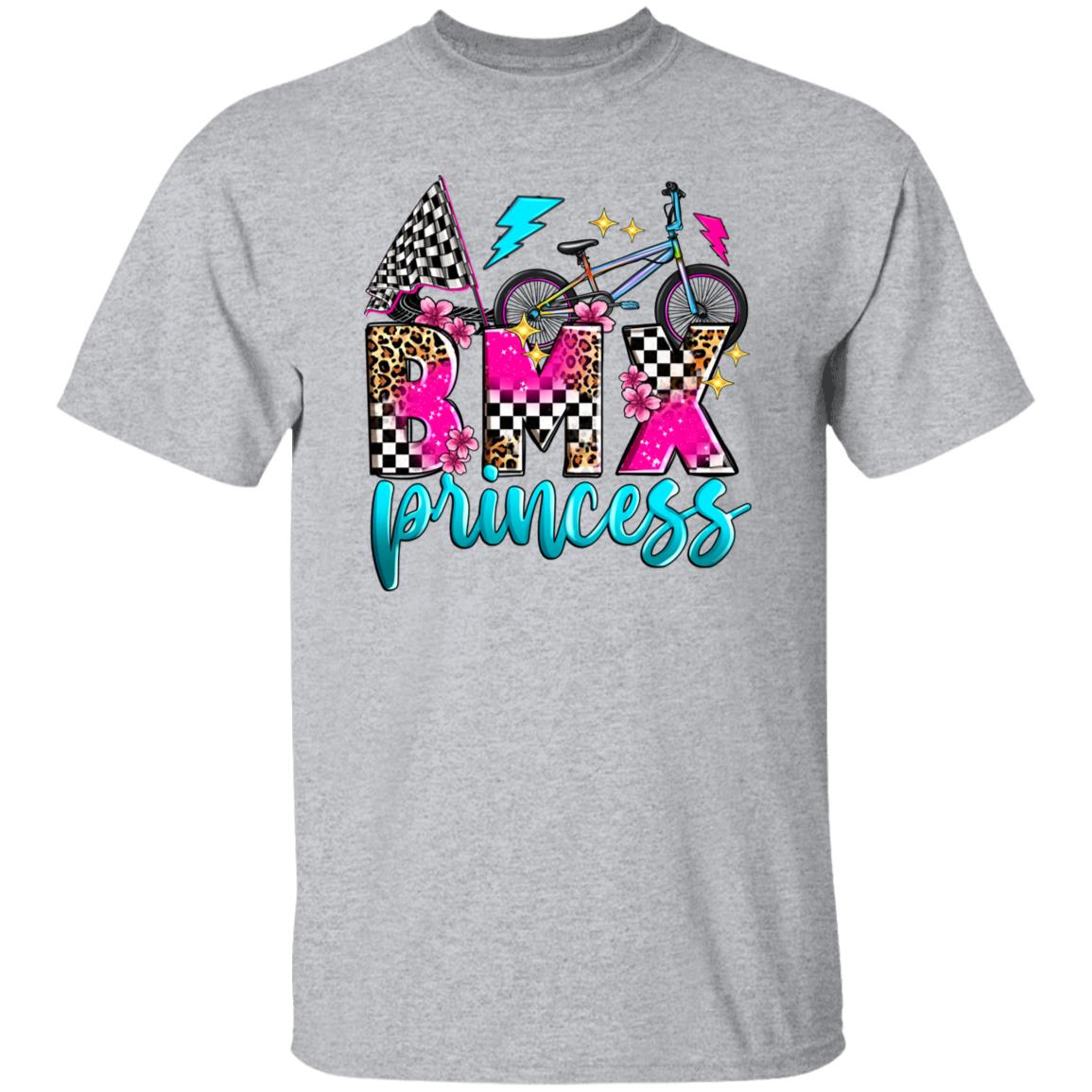 BMX Princess T-Shirt Bicycle race princess Unisex tee Sand White Sport Grey-Family-Gift-Planet