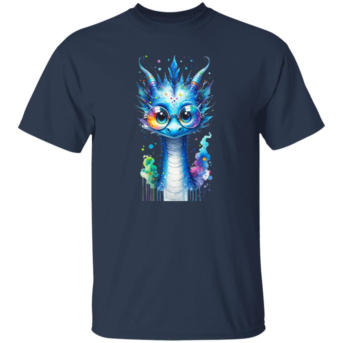 Blue Dragon Color Splash Unisex T-shirt 2024 new year tee-Family-Gift-Planet