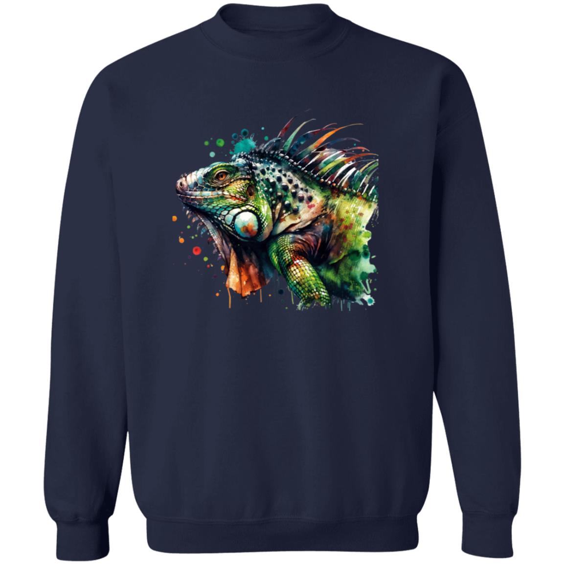 Iguana mama Color Splash Unisex Sweatshirt Black Navy Dark Heather-Family-Gift-Planet