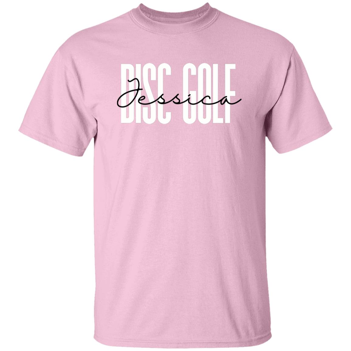 Personalized Disc golf Unisex T-shirt Custom name frisbee Sand Blue Pink-Family-Gift-Planet