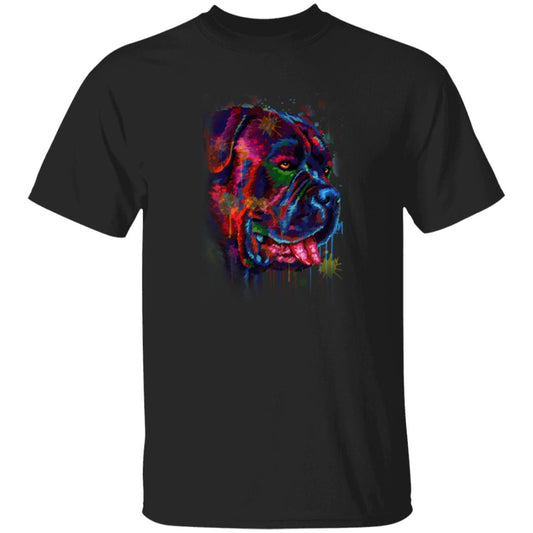 Abstract art Bullmastiff dog Unisex shirt S-2XL black navy dark heather-Black-Family-Gift-Planet