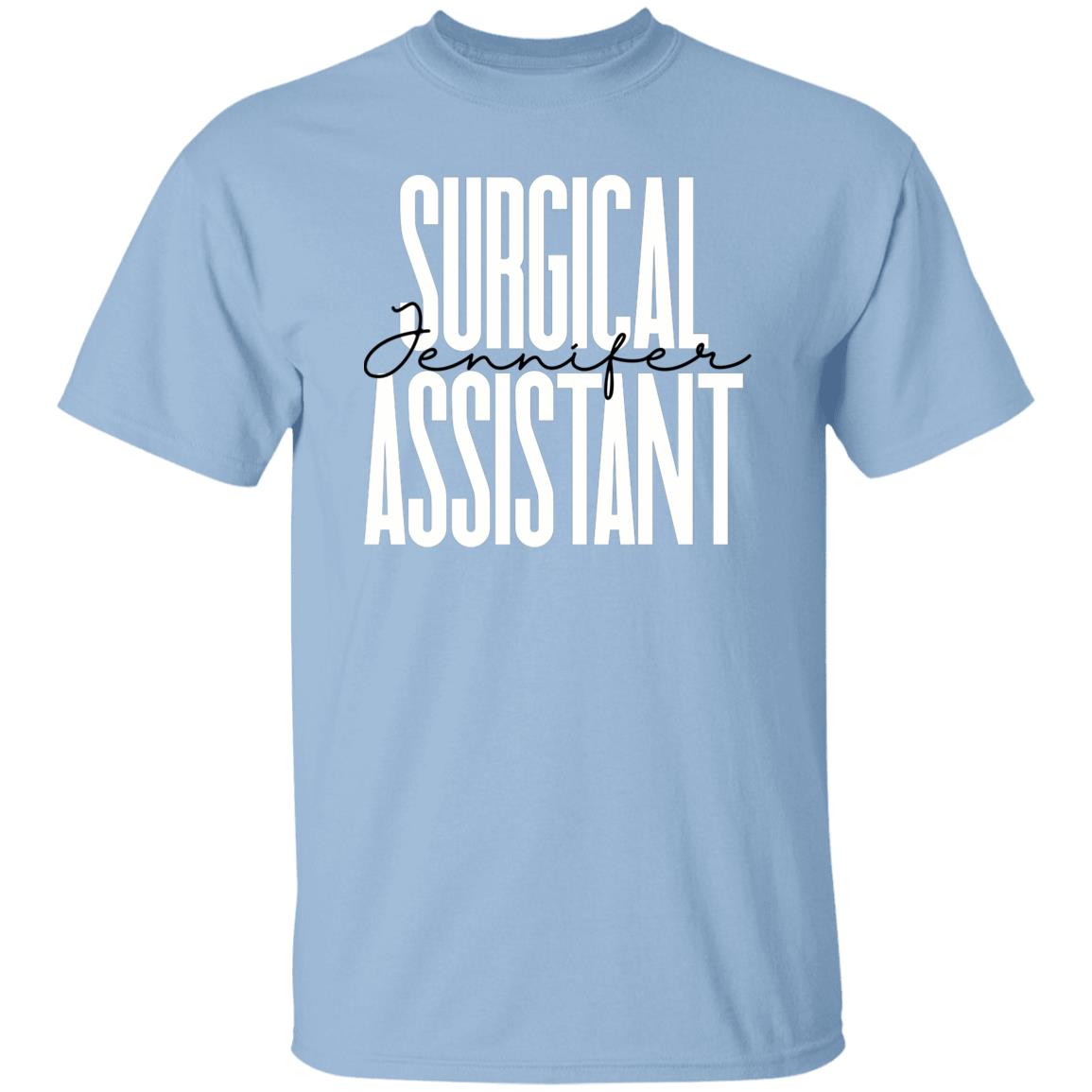 Personalized Surgical assistant T-shirt gift Custom name Surgery squad Unisex Tee Sand Pink Light Blue-Family-Gift-Planet