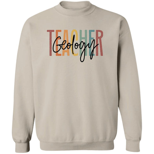 Geology teacher Sweatshirt Crewneck Unisex Gildan Sand Ash S-2XL-Sand-Family-Gift-Planet