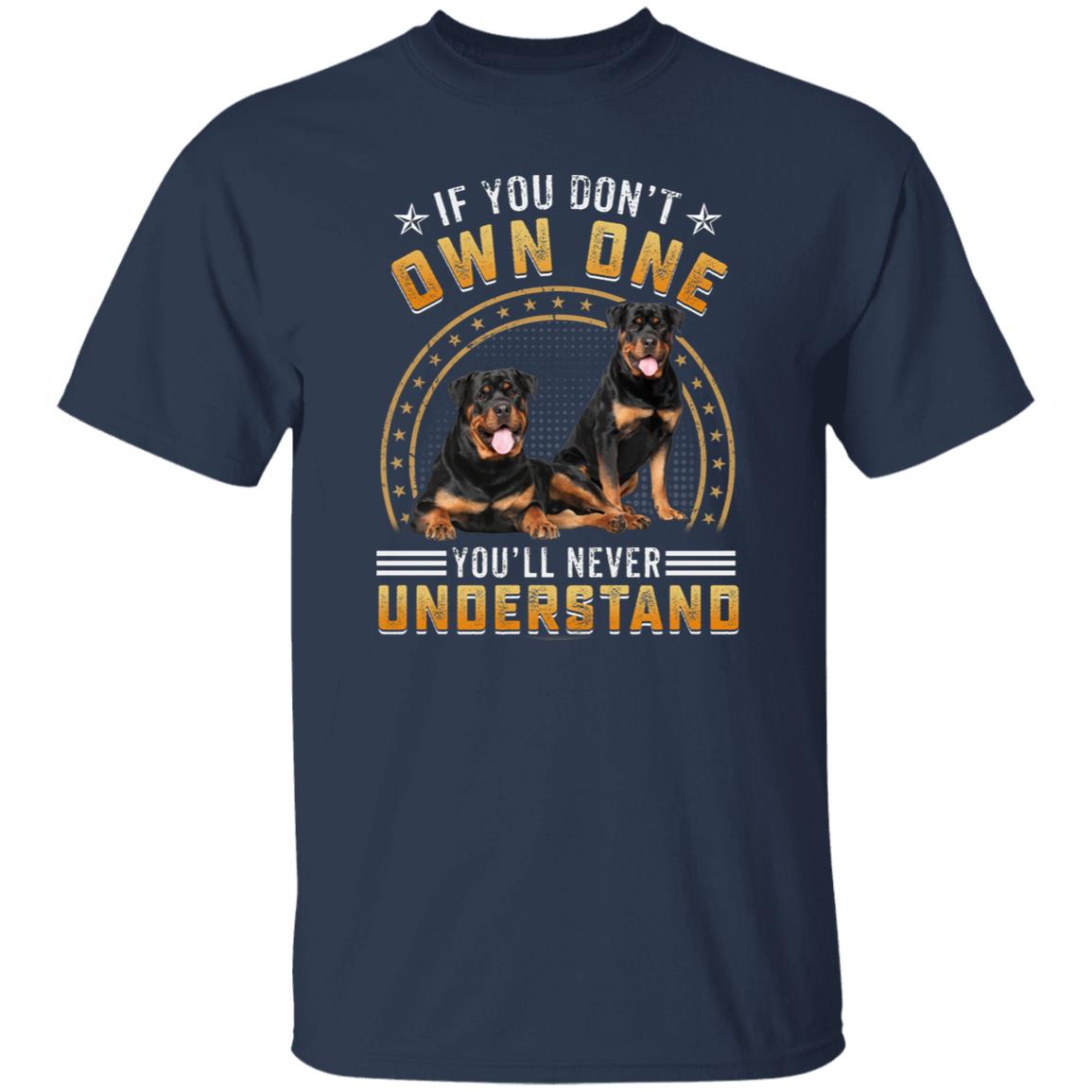 If you dont own one T-Shirt gift Rottweiler Dog mom Unisex tee Black Navy Dark Heather-Family-Gift-Planet