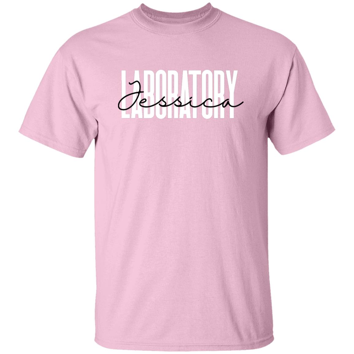 Kickboxing Laboratory Unisex T-shirt Custom Name Lab tech Sand Blue Pink-Family-Gift-Planet