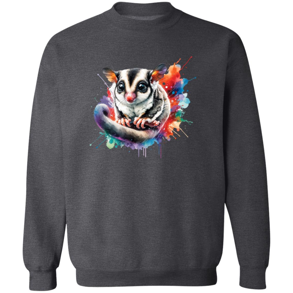 Chinchilla Color Splash Unisex Sweatshirt Black Navy Dark Heather-Family-Gift-Planet