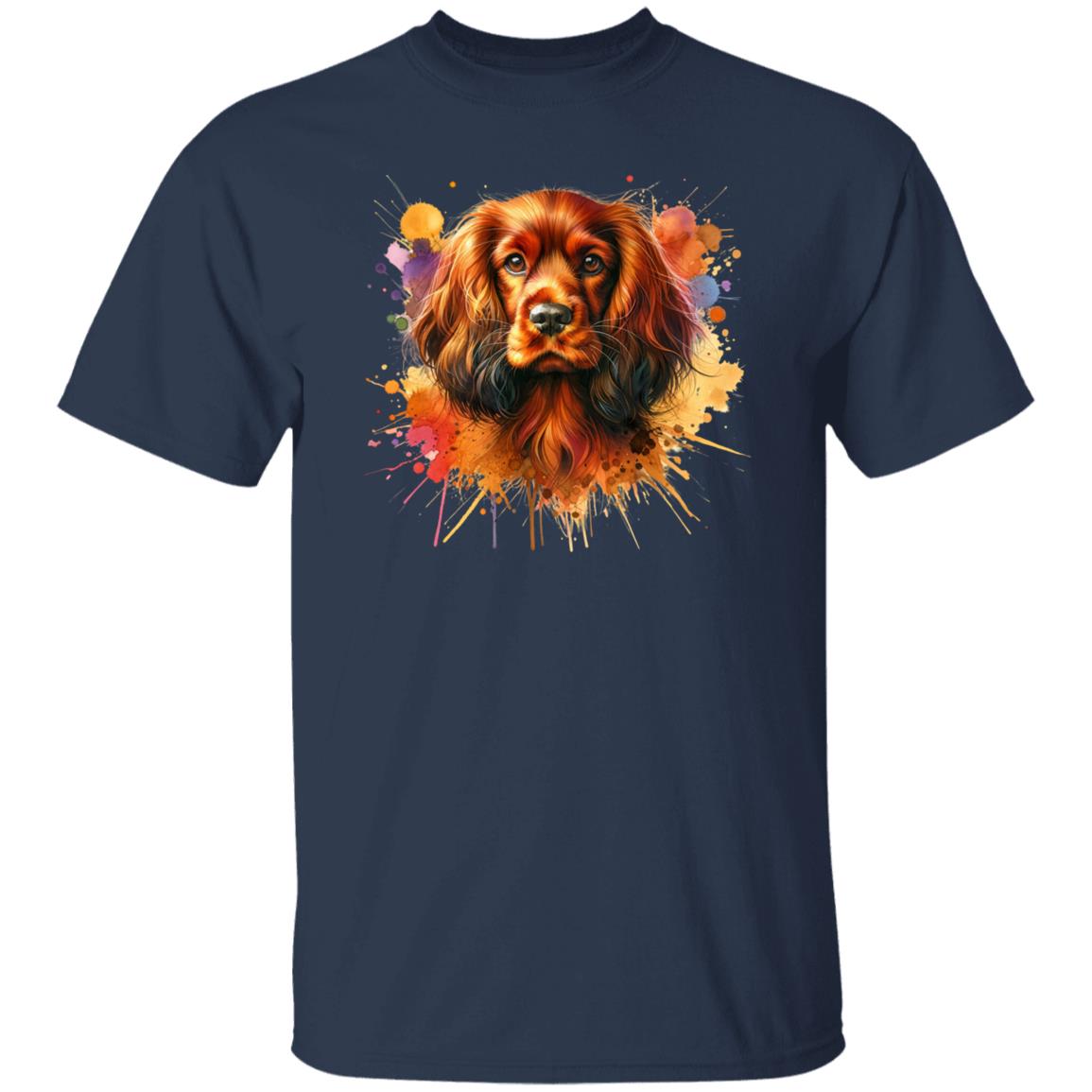 Sussex Spaniel dog mama Color Splash Unisex T-shirt Black Navy Dark Heather-Family-Gift-Planet