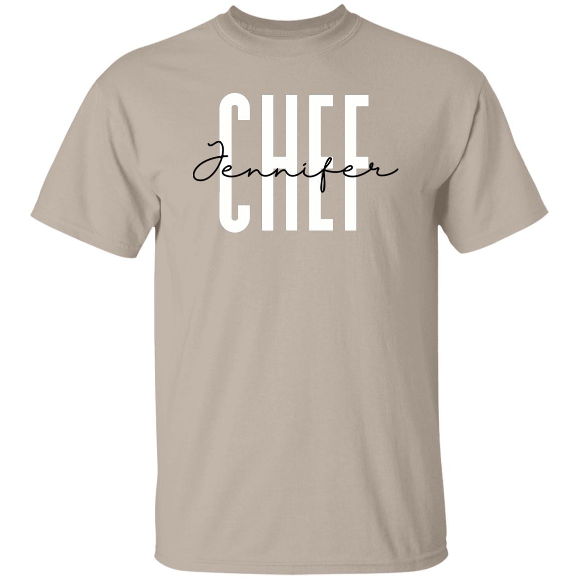 Personalized Chef Unisex T-shirt Custom name sauce chef Sand Blue Pink-Family-Gift-Planet