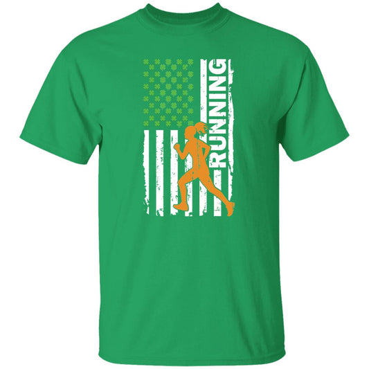 US flag Running Irish St Patrick Day Unisex t-shirt 4XL 5XL 6XL Irish Green-Irish Green-Family-Gift-Planet