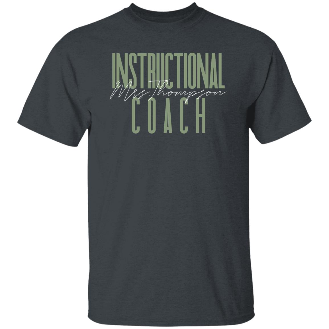 Instructional Coach T-Shirt gift Instructional assistant educational Coach Customized Unisex tee Black Navy Dark Heather-Family-Gift-Planet