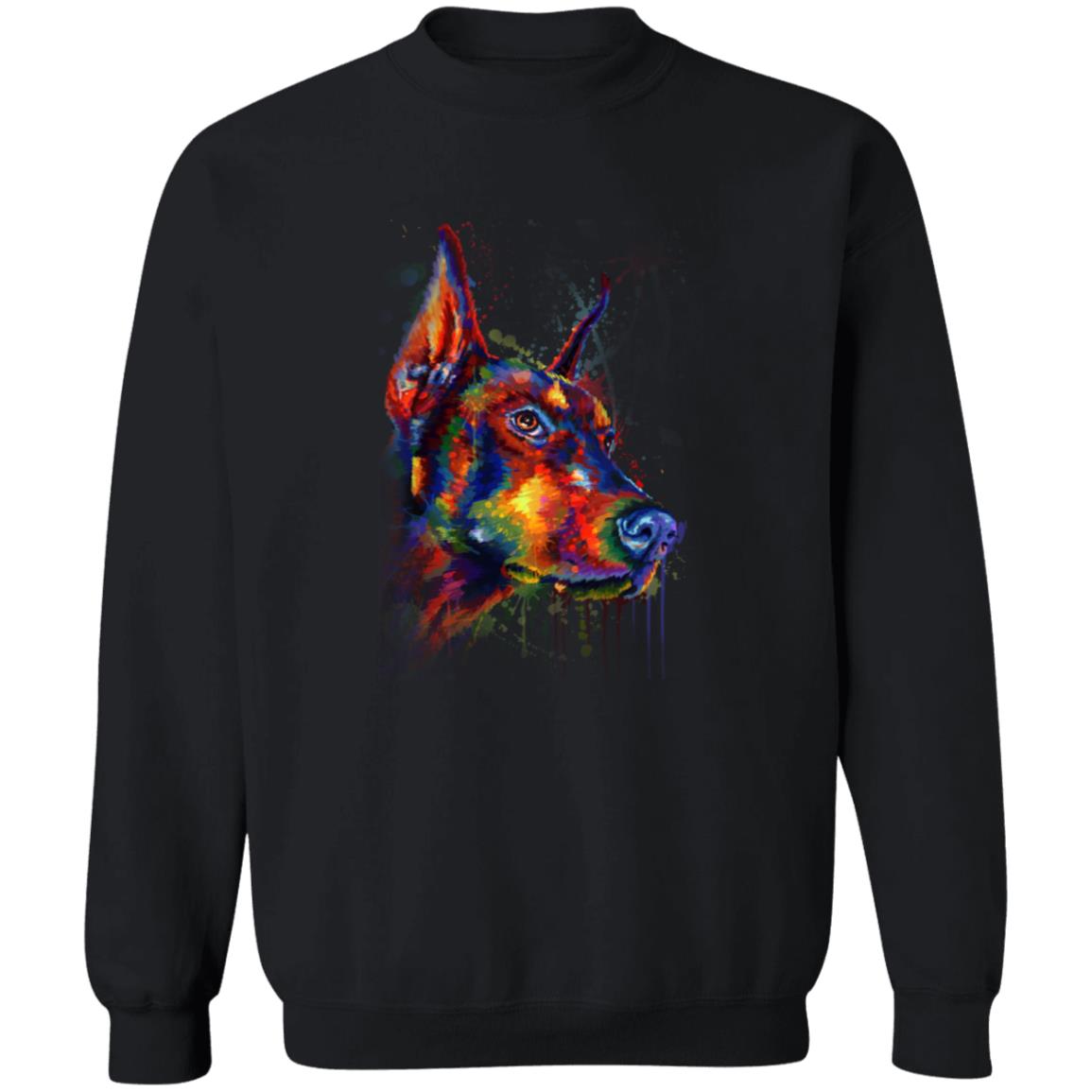 Artistic Doberman dog Unisex Crewneck Sweatshirt digital Art-Family-Gift-Planet