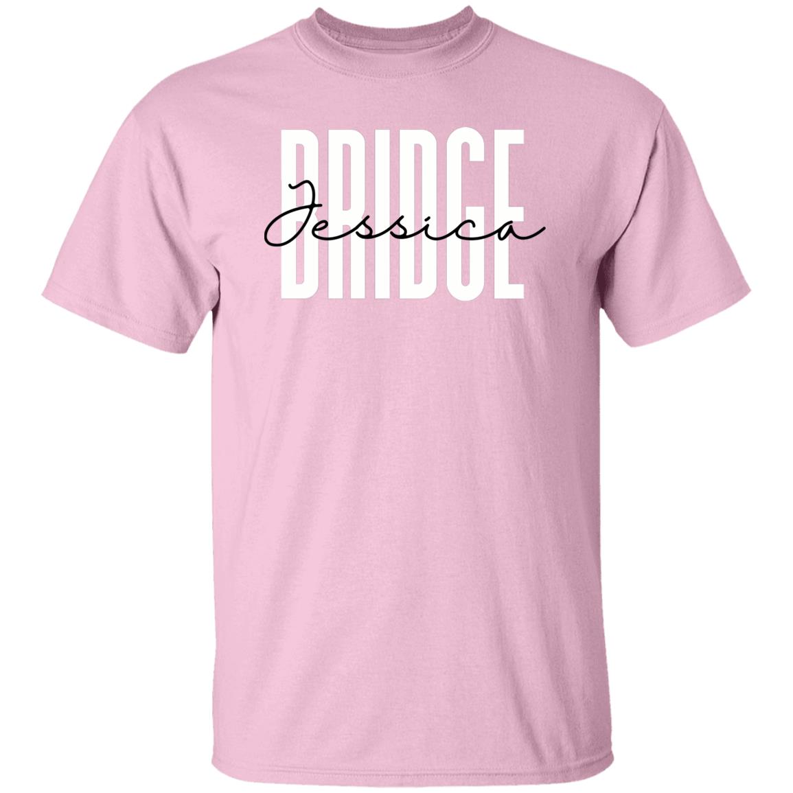 Personalized Bridge Unisex T-shirt Custom name bridge game Sand Blue Pink-Family-Gift-Planet