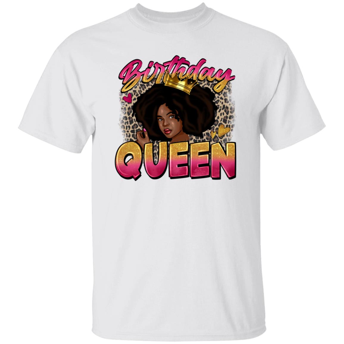 Birthday Queen T-Shirt Birthday party queen leopard skin Unisex tee Sand White Sport Grey-Family-Gift-Planet