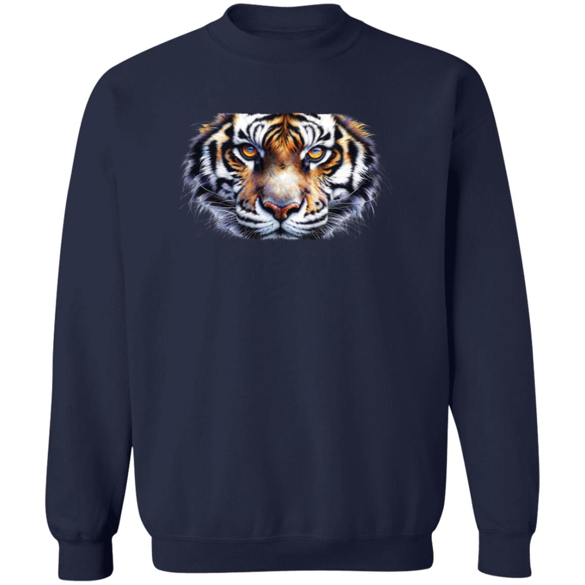 Wild life tiger Unisex Sweatshirt Black Navy Dark Heather-Family-Gift-Planet