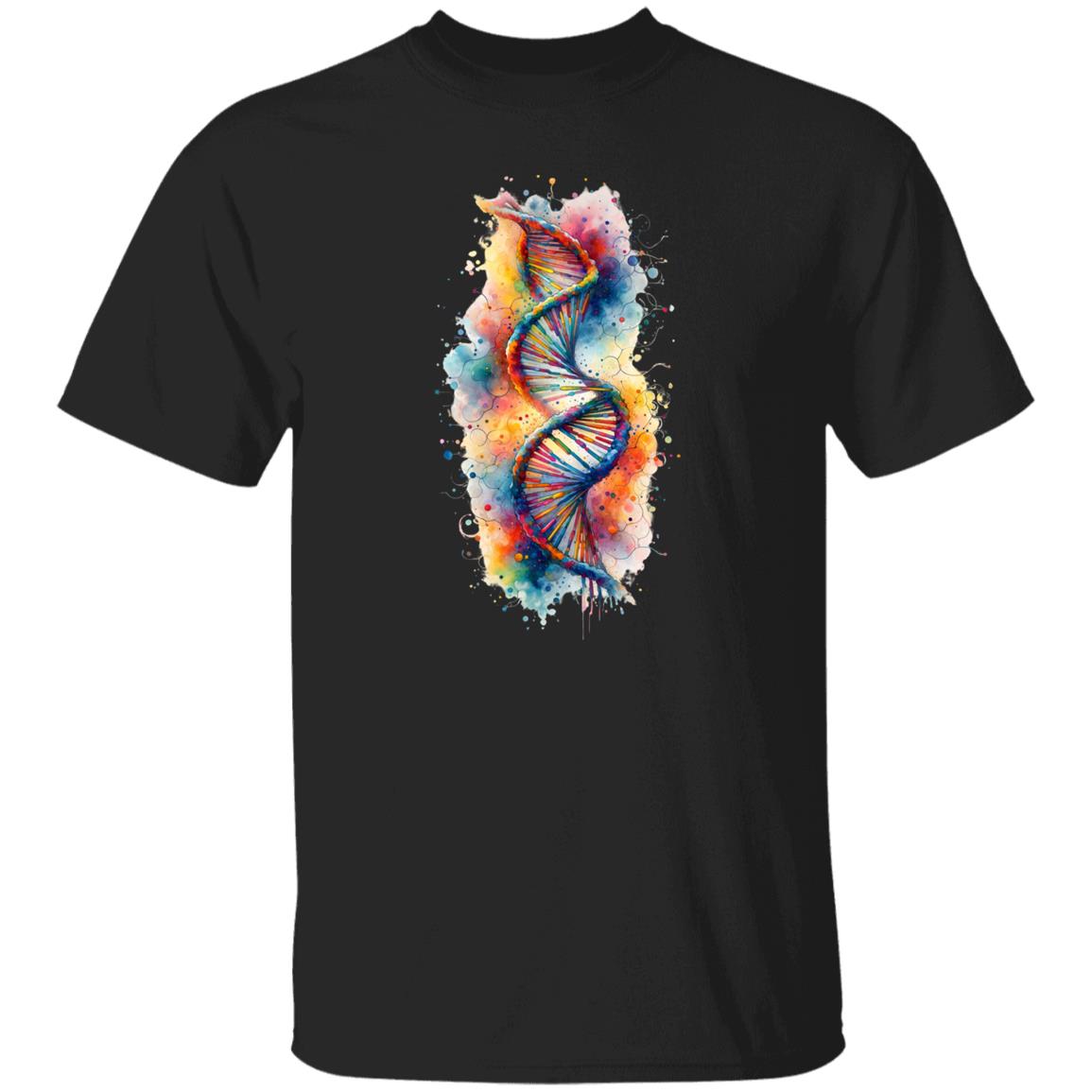 Abstract DNA Color Splash Unisex T-shirt Black Navy Dark Heather-Family-Gift-Planet