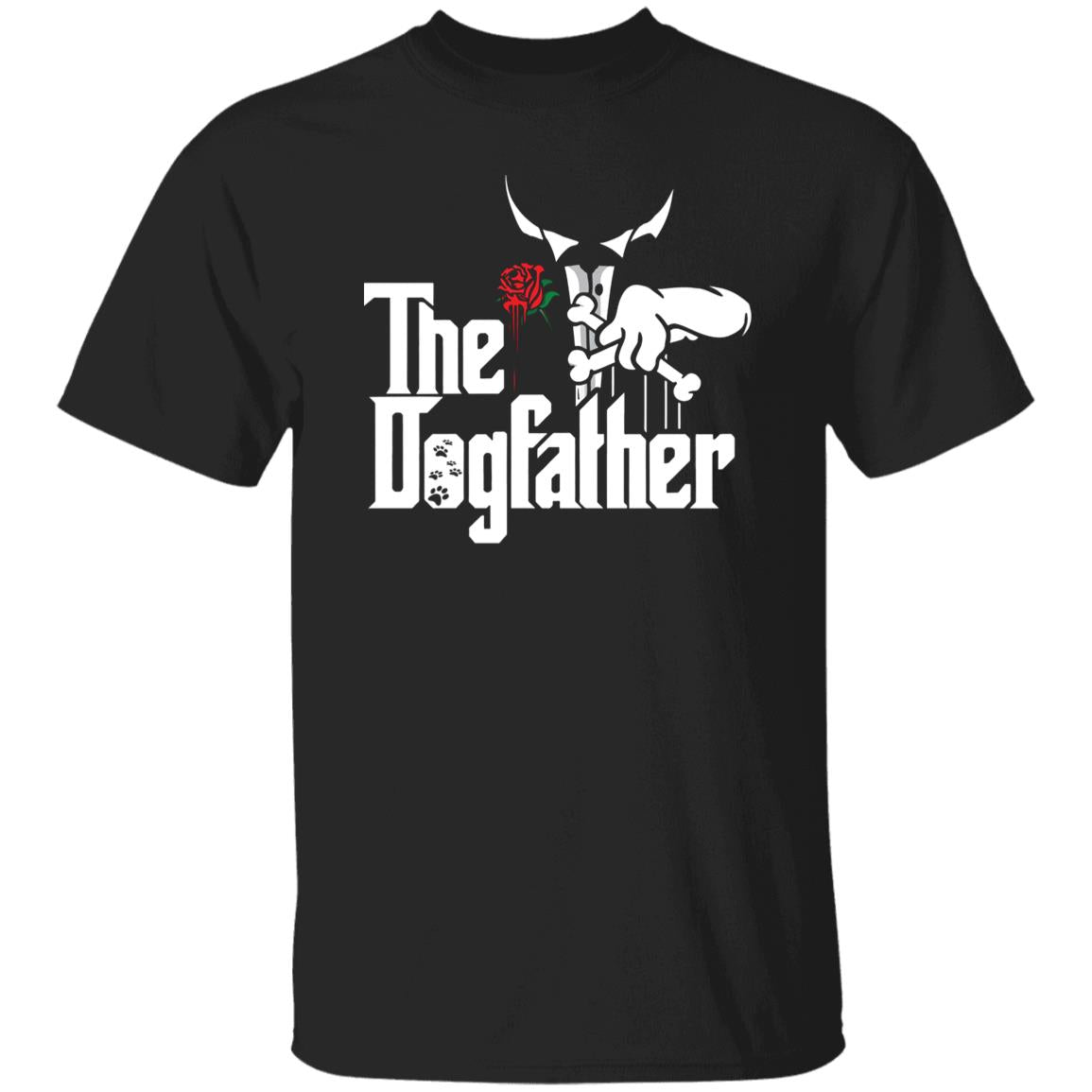 The Dogfather T-Shirt gift Dog dad dog owner Unisex tee Black Navy Dark Heather-Black-Family-Gift-Planet