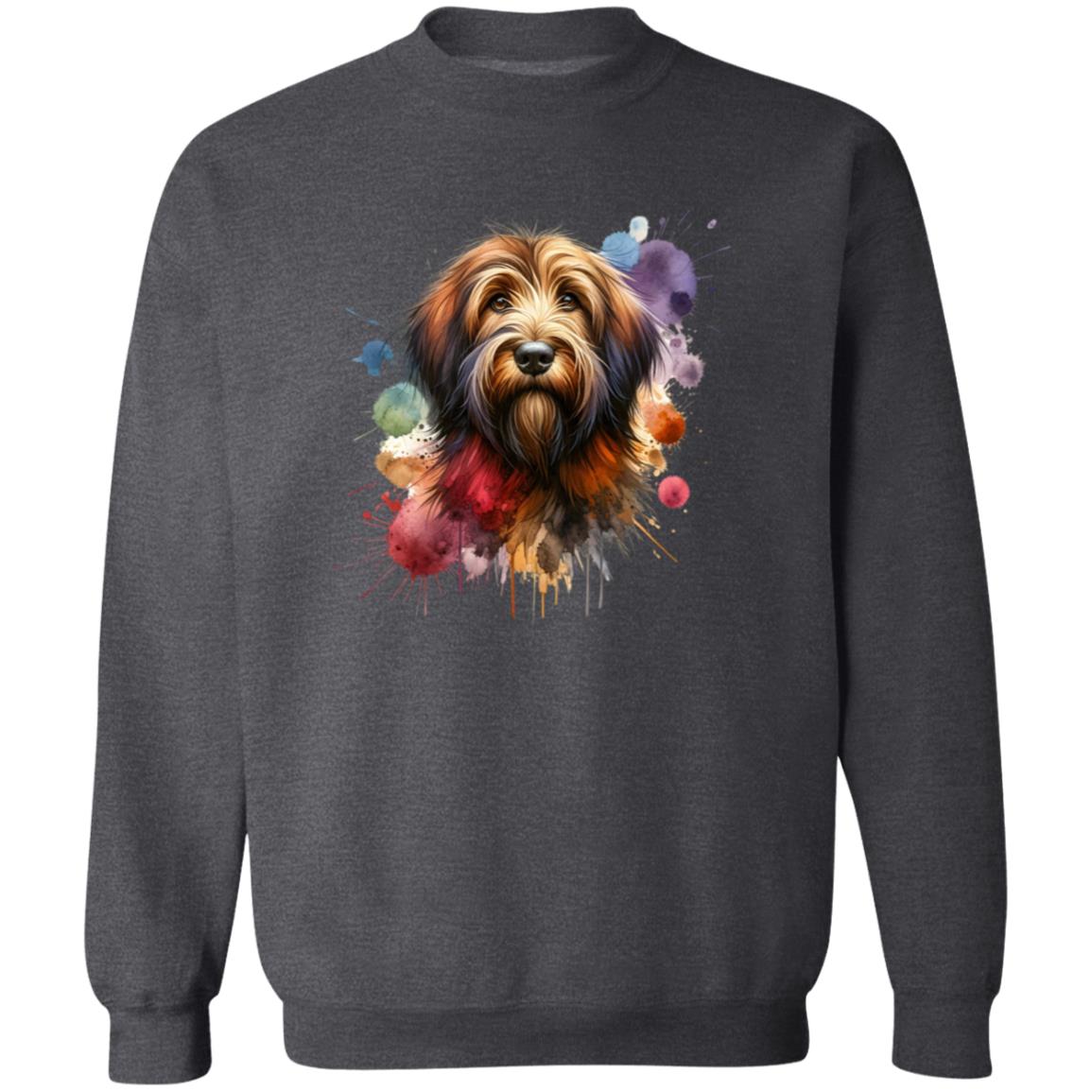 Otterhound Dog mama Color Splash Unisex Sweatshirt Black Navy Dark Heather-Family-Gift-Planet