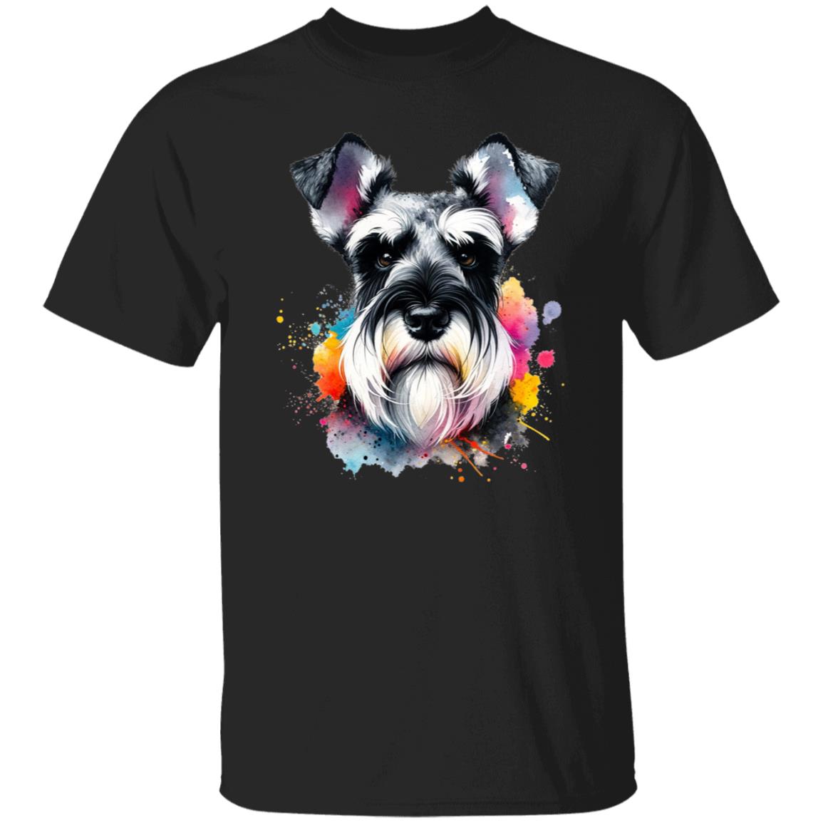 Schnauzer dog mom Color Splash Unisex T-shirt Black Navy Dark Heather-Family-Gift-Planet