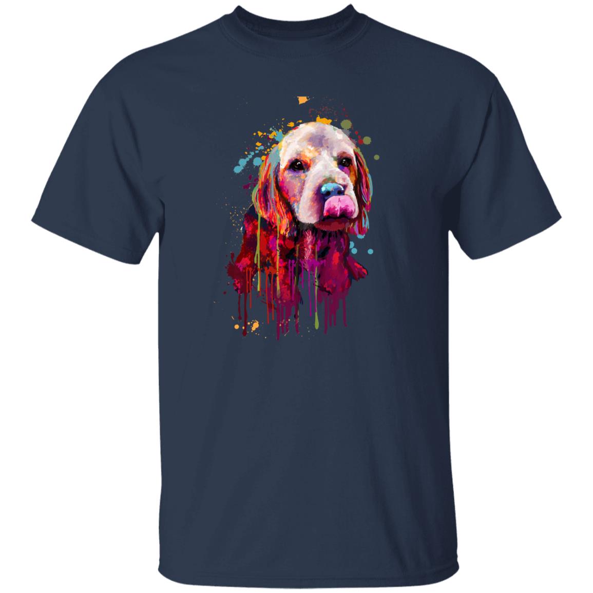 Digital art Cocker Spaniel dog Unisex shirt S-2XL black navy dark heather-Navy-Family-Gift-Planet