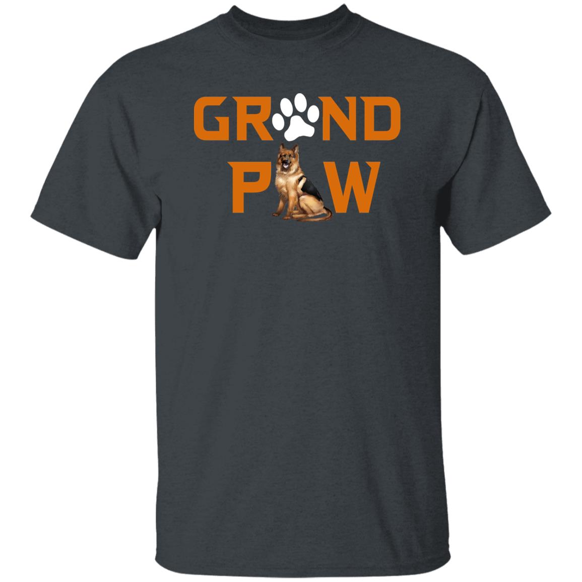 Grand paw Unisex t-shirt gift German Shepherd Grandfather tee black navy dark heather-Dark Heather-Family-Gift-Planet