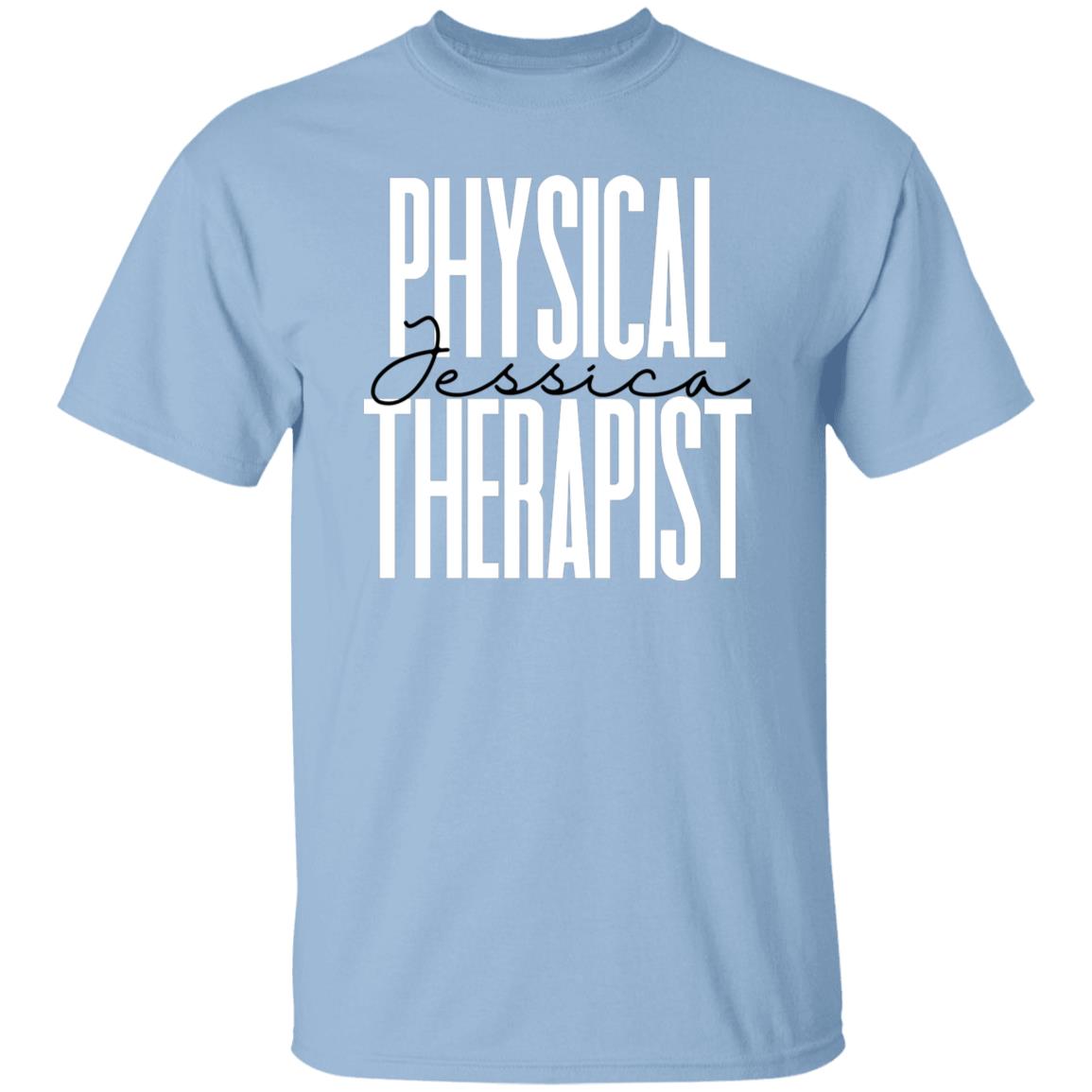 Personalized Physical therapist T-shirt gift Physical therapy Unisex Tee Sand Pink Light Blue-Family-Gift-Planet