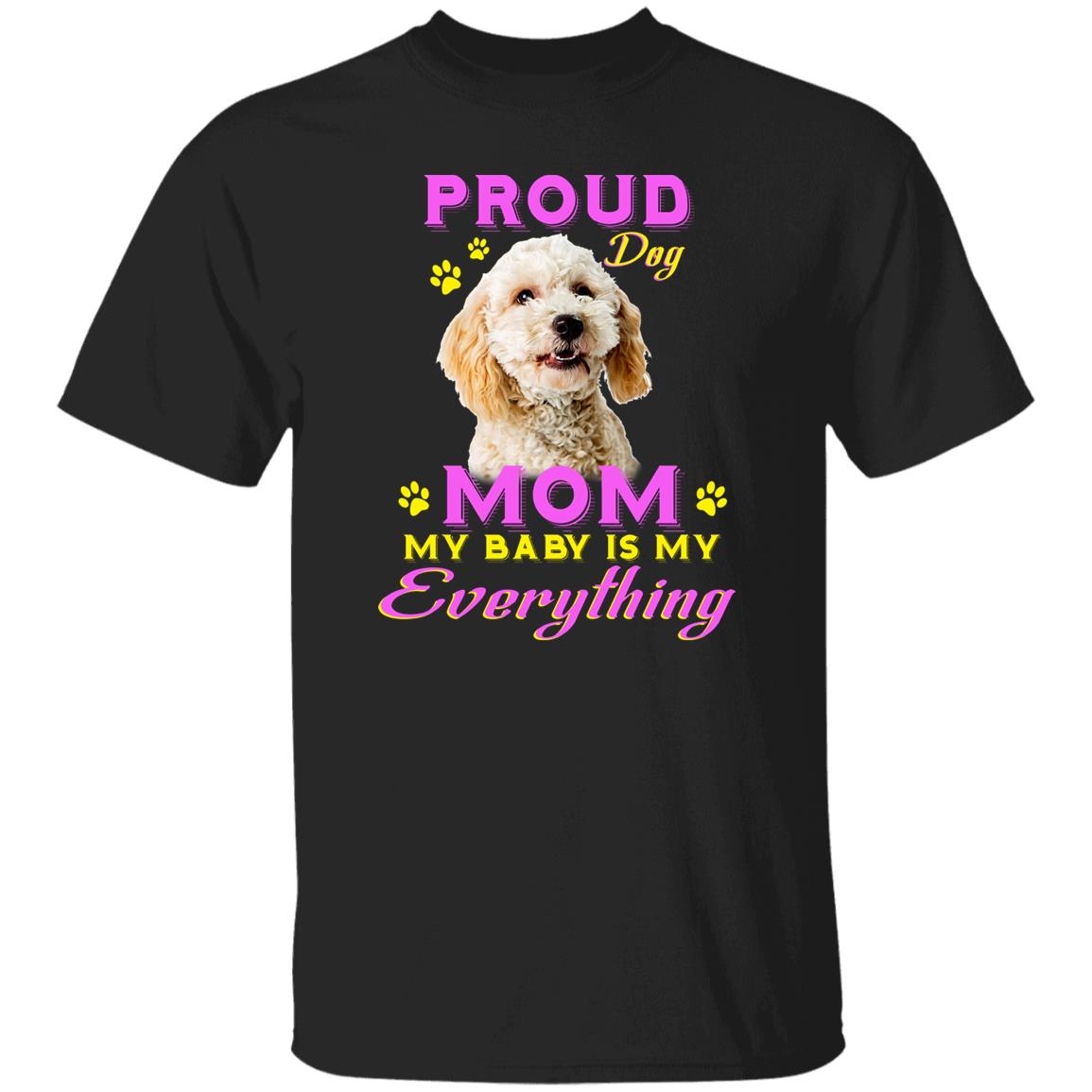 Proud dog mom T-Shirt gift Poodle Dog mom Unisex tee Black Navy Dark Heather-Family-Gift-Planet