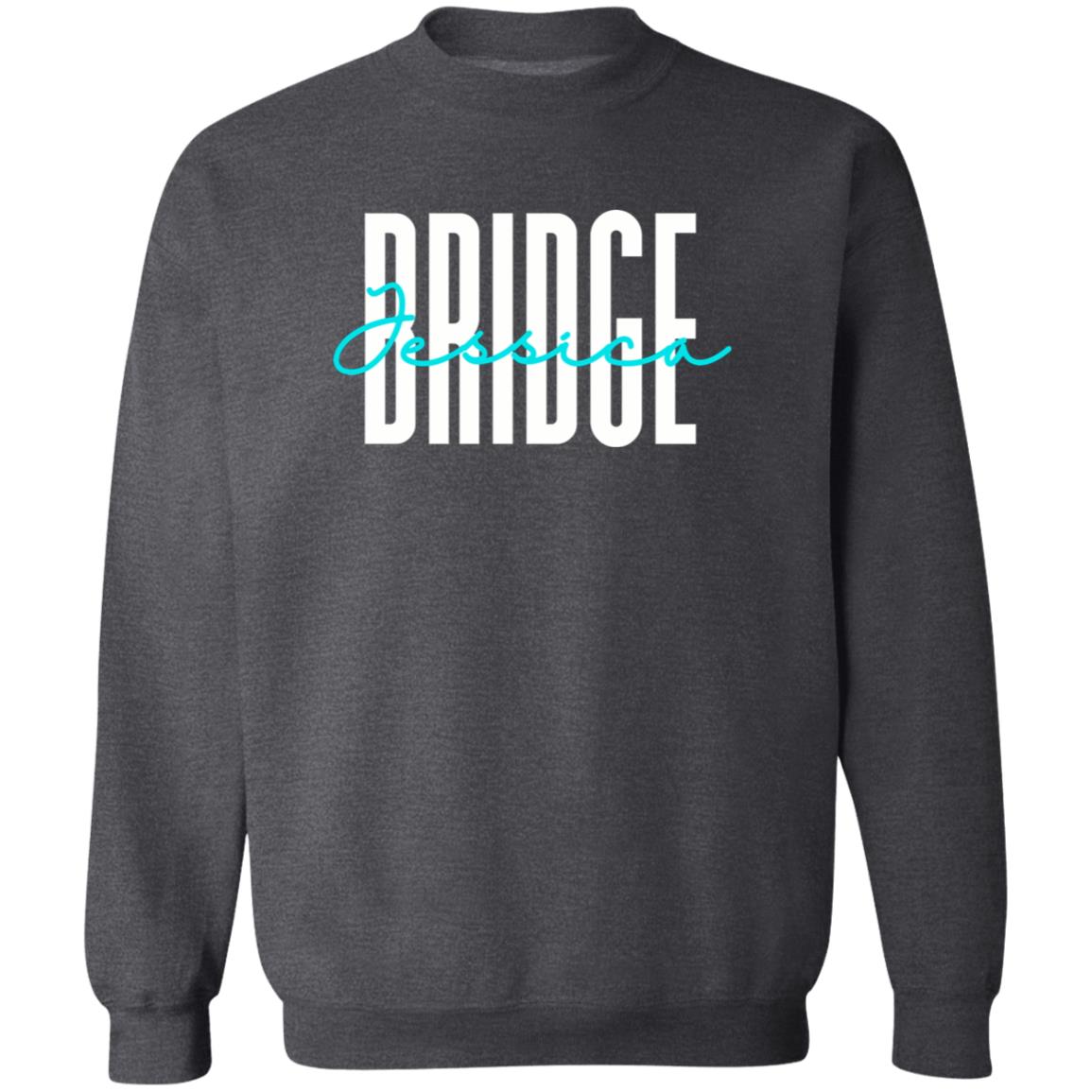 Personalized Bridge Unisex Sweatshirt Custom name card game bridge Sand Black Dark Heather-Family-Gift-Planet