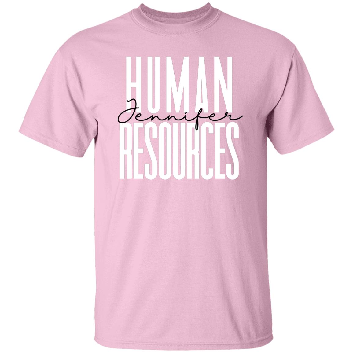 Personalized Human resources Unisex T-shirt Custom Name HR manager Sand Blue Pink-Family-Gift-Planet