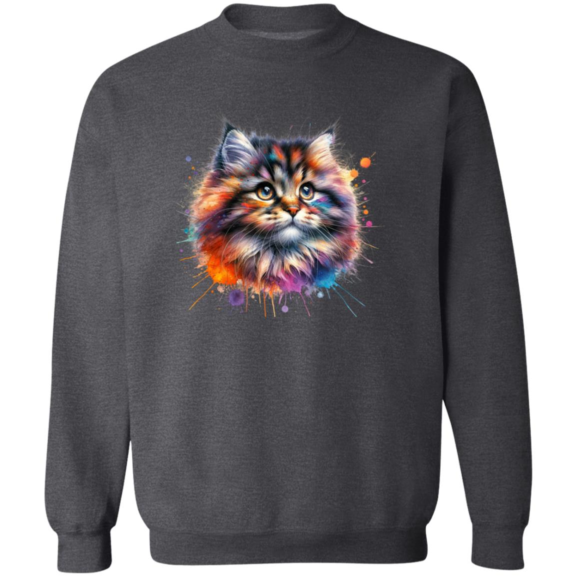 Ragamuffin cat mom Color Splash Unisex Sweatshirt Black Navy Dark Heather-Family-Gift-Planet