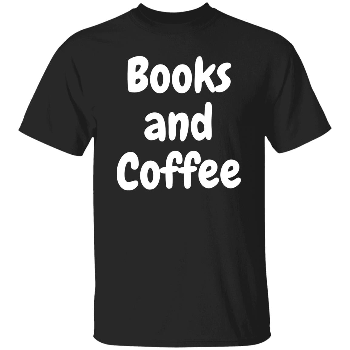 Books and Coffee Unisex Tshirt Reader tee Black Dark Heather Navy-Black-Family-Gift-Planet