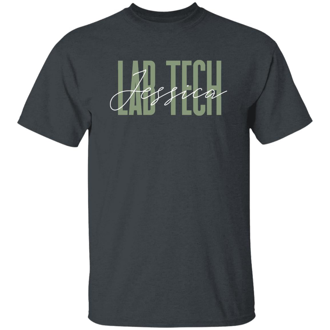 Lab tech T-Shirt gift Laboratory Technician Customized Unisex tee Black Navy Dark Heather-Family-Gift-Planet