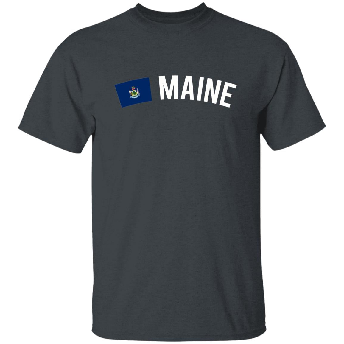 Maine Unisex T-shirt gift Maine flag tee Portland Lewiston Bangor White Black-Family-Gift-Planet