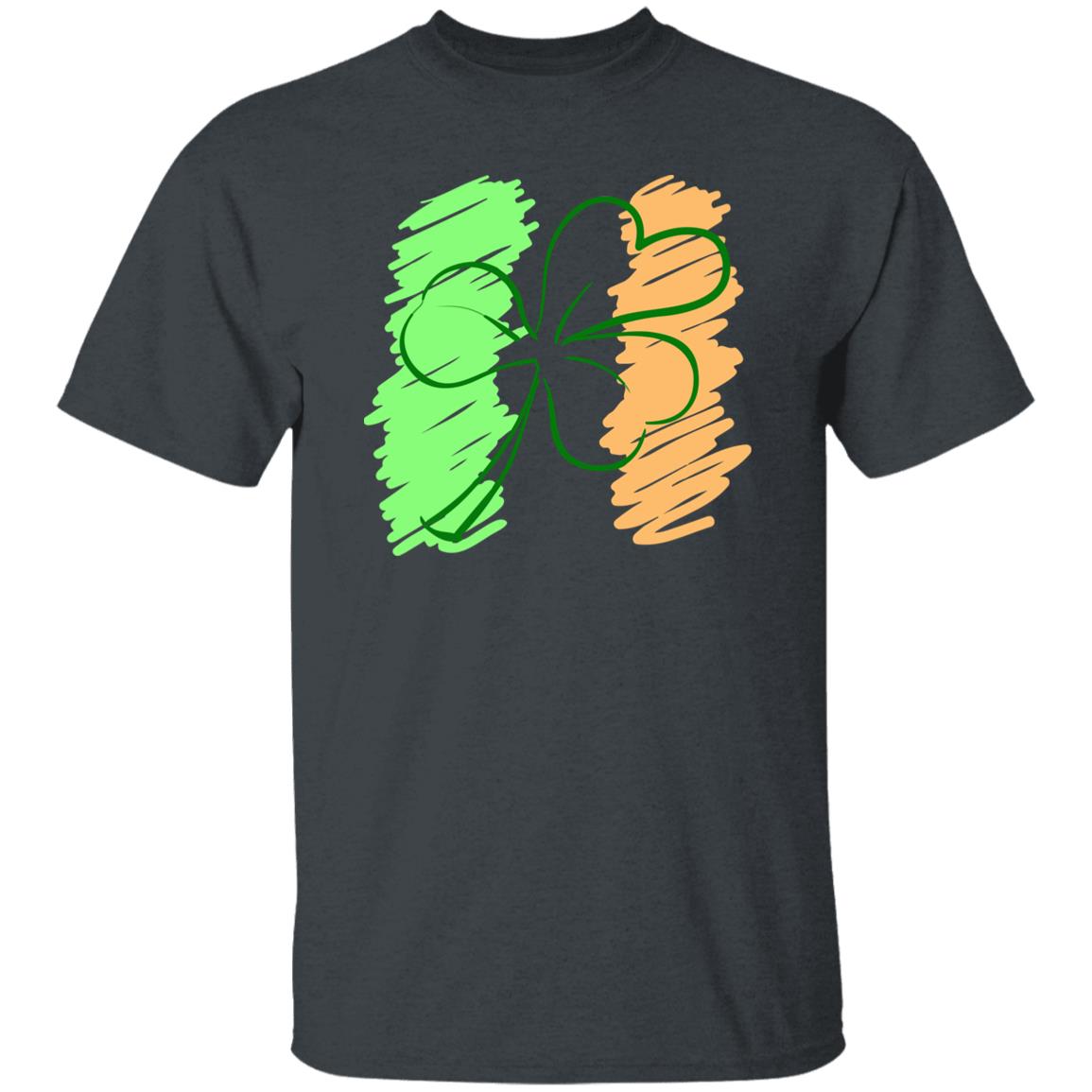 Shamrock Irish design St Patrick Day Unisex t-shirt 4XL 5XL 6XL Irish Green-Dark Heather-Family-Gift-Planet