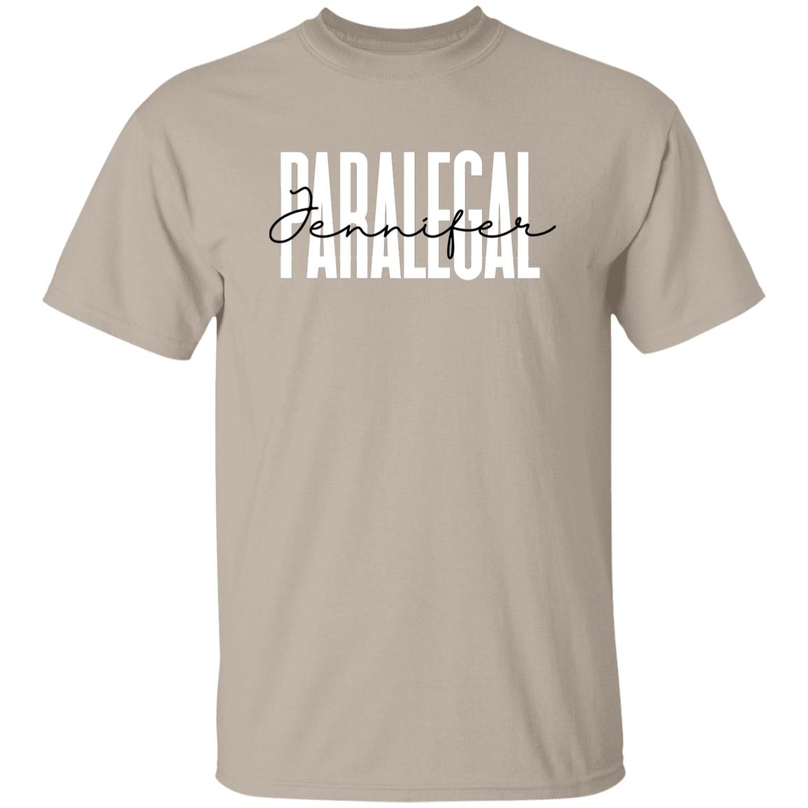 Personalized Paralegal T-shirt gift Custom Lawyer Paralegal Unisex Tee Sand Pink Light Blue-Family-Gift-Planet