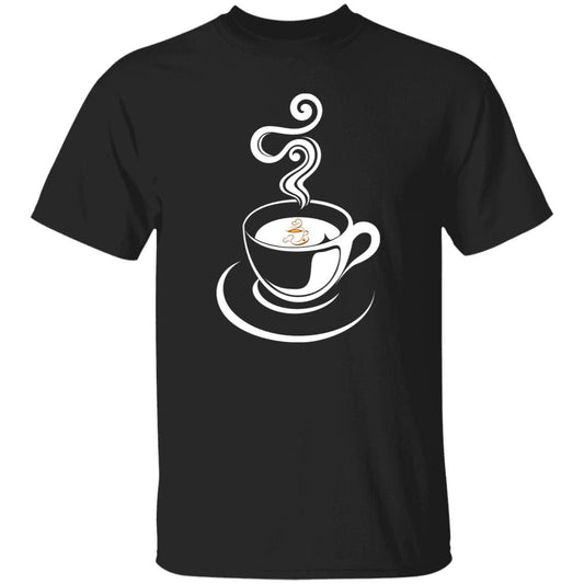 Simple coffee cup Unisex shirt gift classic coffee lover tee black navy dark heather-Black-Family-Gift-Planet