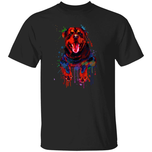 Watercolor Rottweiler dog Unisex shirt S-2XL black navy dark heather-Black-Family-Gift-Planet