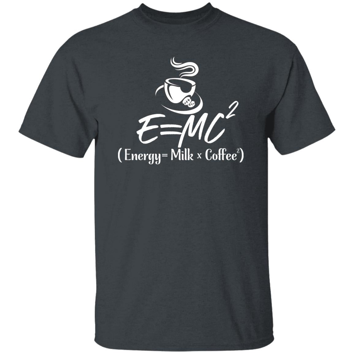 Energy Milk Coffee Unisex shirt gift scientist coffee lover tee black navy dark heather-Dark Heather-Family-Gift-Planet