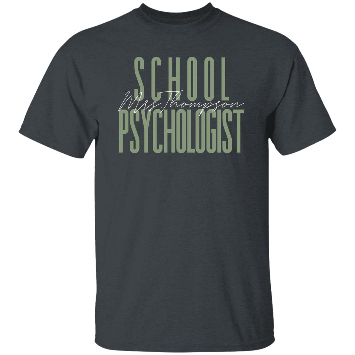 School Psychologist T-Shirt gift Mental health psych nurse Customized Unisex tee Black Navy Dark Heather-Family-Gift-Planet