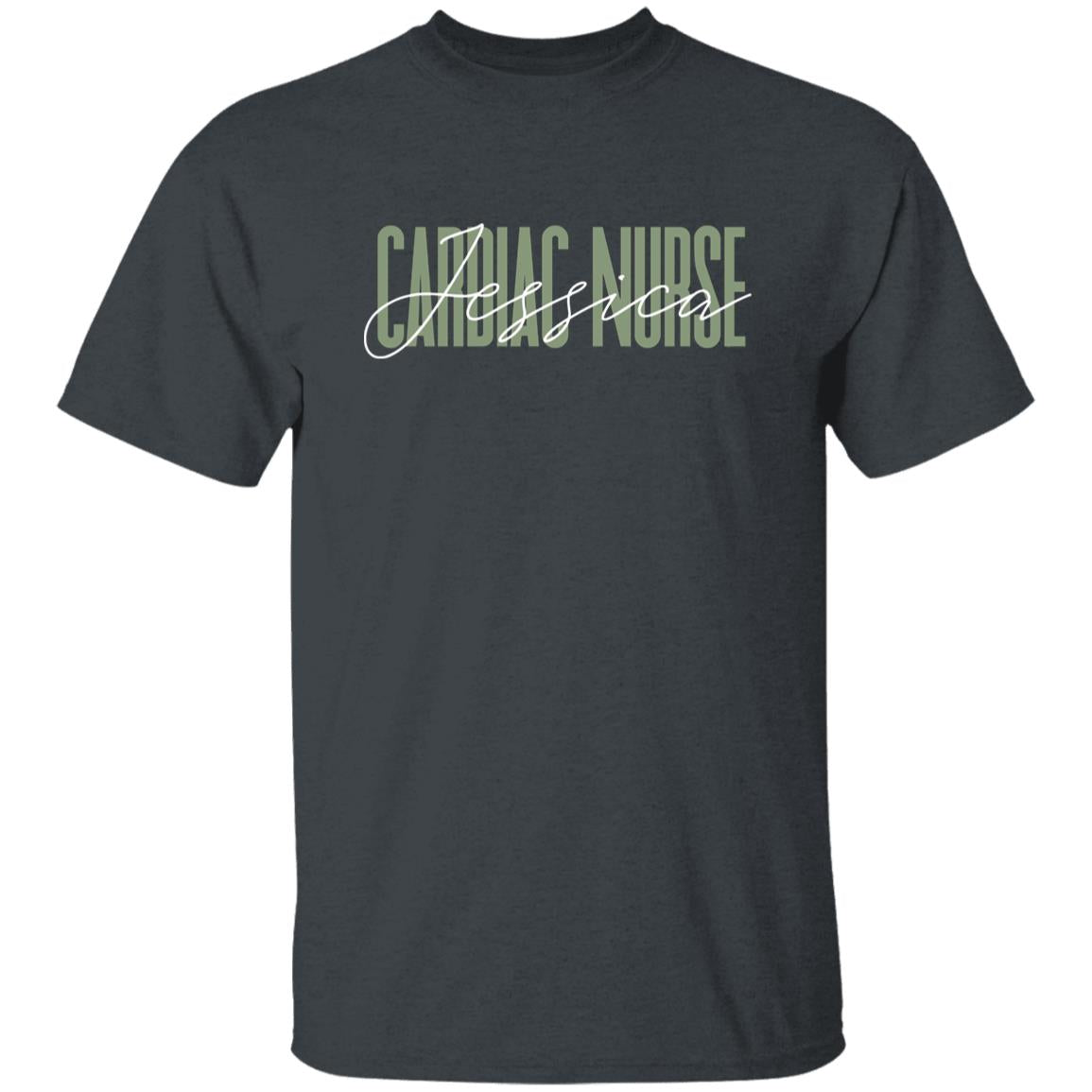 Cardiac nurse T-Shirt gift Cardiology rehab nurse Customized Unisex tee Black Navy Dark Heather-Family-Gift-Planet